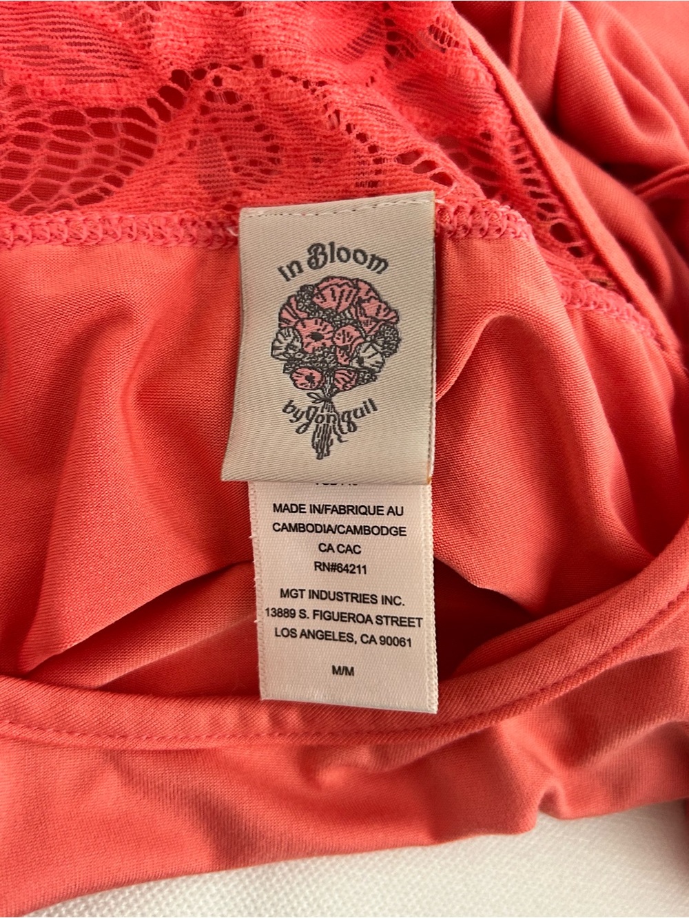 In Bloom Coral Paisley Tank & Lounge Pant Sleep Set - Picture 4 of 4